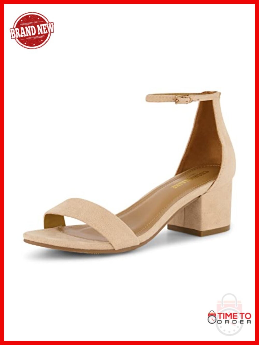 Women's Open Toe Ankle Strap Block Heel Sandals Memory Foam Comfort